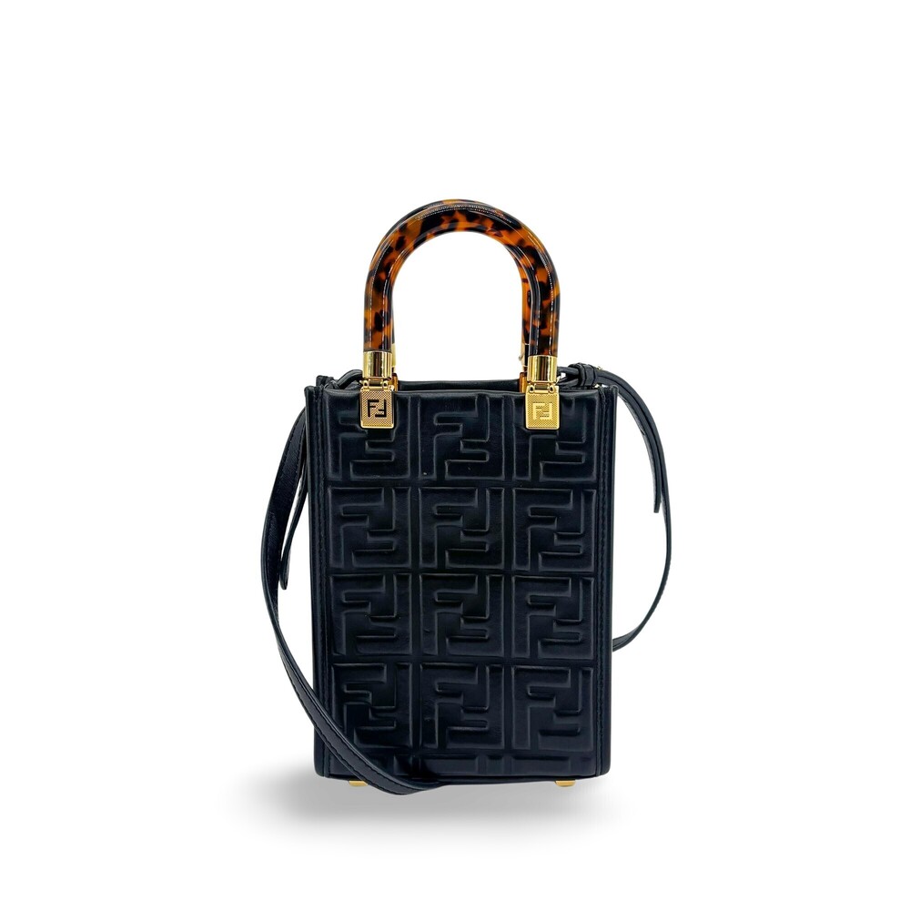 Fendi Sunshine Shopper Striped Suede Large